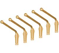 Heavy Duty Swing Arm Curtain Rods - 6 Pack 70cm Adjustable Drapery Hardware for Side Panels & Window Display - Front Door Mounting Solution