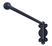 Heavy Duty Swing Arm Curtain Rods, Portiere Rod for Side Panels Window Curtain Display Stand Drapery Arm Fdoor Curtain Rail (Color : Black(35in)