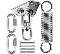 Heavy Duty Swing Hangers Spring Hanging Kit 450KG Capacity SUS304 Stainless Steel 360° Rotate Hammock Chair Hanging Kit Suspension Hooks for Concrete Wooden Sets Yoga Hammock Chair Sandbag Swing Sets