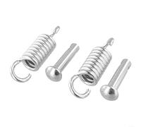 Heavy-Duty Swing Hangers with Impact-Resistant Extension Spring for Egg Chair Swings, Outdoor Patio Swings - Steel Pin & Spring Hardware, 19 cm L, 2-Piece or 4-Piece Set(2sets)
