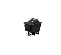 Heavy-Duty Switch, Key Button, Power Switch, Ship Type KCD4 Black 2-Way, 6-pin, 3-Speed