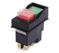 Heavy-Duty Switch, KJD17 5 Pin Waterproof Push Button Electromagnetic Switch, AC250V 16A Magnetic Starter Power Tool Safety Switches