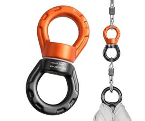 Heavy Duty Swivel - 360 Degree Rotation Hammock Device, Swing Spinner | For Tree Aerial Dance Kids Playroom Indoor Playground Backyard Porch Rotational Hanger Climbing Rigging Hardware Hook