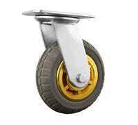 Heavy Duty Swivel Caster Wheels 6in, Rubber Plate Tread for Furniture & Industrial Use, Silent Double Bearing, High Load Capacity, Replacement for Workbench & Trolley with Brake