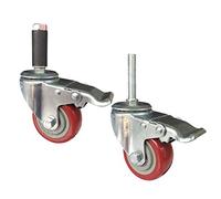 Heavy Duty Swivel Caster Wheels 75mm/100mm - 4-Pack Industrial Trolley Wheels with Brake 500kg Load Capacity Universal Furniture Casters for Easy Mobility