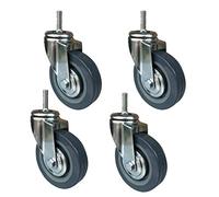 Heavy Duty Swivel Caster Wheels for Trolleys Blue Polyurethane Replacement Industrial Castors Durable Fur Table Trolley Casters 360° Rotation Heavy Load Capacity