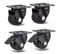 Heavy Duty Swivel Caster Wheels, Industrial Plate Casters with Double Bearings, Universal Replacement for Workbench, Trolley, Cabinet, Planter, Equipment