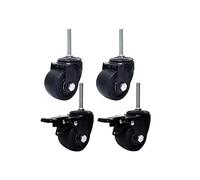 Heavy Duty Swivel Caster Wheels M12 x 60mm Thread Long M16 x 60mm Screws 3 Inch (75mm) Universal with Brake Industrial Transport 1000kg Load Capacity