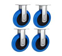 Heavy-Duty Swivel Caster Wheels Set of 4-4/5/6/8 Inch Lockable with Brake, Top Plate Swivel Wheels for Trolleys, Furniture & Cart Mobility