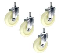 Heavy Duty Swivel Caster Wheels with Brake M16*100mm Threaded Stem Pack of 4 345kg Capacity Perfect for Furniture Industrial & Home Use 125mm Height