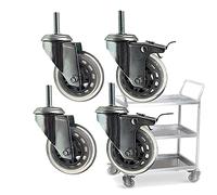 Heavy Duty Swivel Caster with 75mm Shank - Smooth Mobility for Furniture Trolleys and Equipment - Easy Installation, M8/M10/M12 Compatible