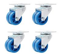 Heavy-Duty Swivel Casters, 4-Pack Locking Wheels for Furniture & Workbench, Dual Brake Design, 440 LB Capacity (38mm/1.5in) - Durable & Easy Mobility
