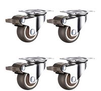 Heavy-Duty Swivel Casters 4-Pack Plate Mount Wheels for Furniture Trolleys Baby Cribs Universal Rolling Casters for Easy Mobility and Stability