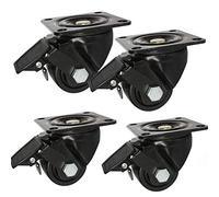 Heavy Duty Swivel Casters for Furniture 4 Industrial Nylon Wheels Black Robust Plates for Smooth Mobility Perfect for Home & Office Use