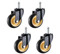 Heavy Duty Swivel Casters For Furniture 4 Pack Rubber Tpr Wheels With Ball Bearings Sturdy Stem Casters For Easy Mobility And Durability Ideal For Office & Home Use-Universal-3in