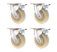 Heavy Duty Swivel Casters Set of 4 - Industrial Grade Wheels for Home and Workshop Use - Thick Support for Safe Mobility