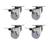 Heavy Duty Swivel Casters Set of 4 with Brake for Furniture Carts and Workbenches Easy Push and Pull Mobility Industrial Grade Wheel Casters.