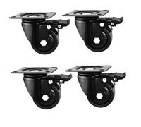 Heavy-Duty Swivel Casters Set of 4 with Brakes for Furniture, Kitchen, Cabinets, and Tables - 360-Degree Rotation for Easy Mobility