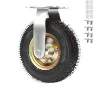 Heavy Duty Swivel Casters Wheels for Industrial Carts, Directional Rolling Casters for Machines and Equipment, 10 Inch Plate Design, Low Gravity Center