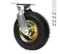 Heavy Duty Swivel Casters Wheels for Industrial Carts, Directional Rolling Casters for Machines and Equipment, 10 Inch Plate Design, Low Gravity Center