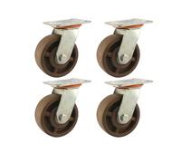 Heavy Duty Swivel Castor Wheels Set of 4Industrial Trolley Caster Wheels for Smooth Mobility and DurabilityPerfect for Furniture Equipment and DIY Projects