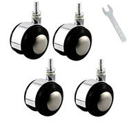 Heavy Duty Swivel Furniture Castors, Castor Wheels, Set Of 4 Office Chair Caster 1.5" Nylon,Capacity 60kg,Replacement For Cots,Computer Desks,Sofa,With Threaded(Universal)