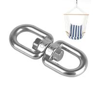 Heavy Duty Swivel Hook with Lobster Clasp - 304 Stainless Steel Ring Connector, 8 Shaped Eye Fittings, Double Sided Swivel Clip | Reliable 360 Degree Rotation for Hammocks, Rope Sports, Net