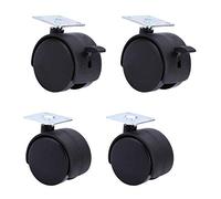 Heavy Duty Swivel Plate Casters 4-Pack - Universal Small Nylon Trolley Wheels for Furniture Mobility Solutions