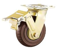 Heavy-Duty Swivel Wheels, 8-Inch Rubber Casters, Ultra-Quiet Industrial Furniture Wheels with Ball Bearings, Universal Rolling Castors for Smooth Mobility
