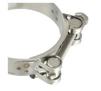 Heavy Duty T Bolt Hose Clamp 304 Stainless Steel, Exhaust Air Intake Charge Air Cooler Clip with Self-Locking Nut, High Pressure Pipe Clamp for Turbo Silicone Hose(26-28MM)
