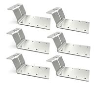 Heavy Duty T-Post Mounting Bracket, 6 Pcs Target Hanger for Mailbox, Signs, Birdhouse, Wood Lumber - Durable Fence Post Brackets (Black)