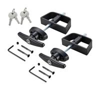Heavy Duty T Rod Door Latches High Security T Shaped Handle Set Pair for Storage Sheds & Utility Buildings Multiple Purpose Secure