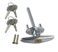Heavy Duty T-Shaped Door Lock Hasp for Garage for caravan for motorhome Van Boat Cabinet Cupboard Drawer Anti-Corrosion 10x10.5cm(Lock + 4 keys)