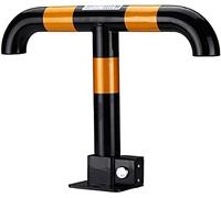 Heavy-Duty T-Shaped Folding Parking Bollards Adjustable Parking Bers Security Posts for Car Protection - Ideal for Driveways & Public Spaces (Black)