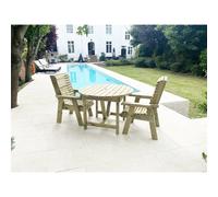 Heavy Duty Table and Chair Set (2 Seater) Marlborough Natural One Size