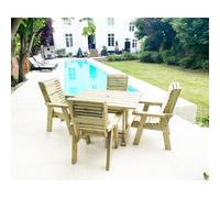 Heavy Duty Table and Chair Set (4 Seater) Marlborough Natural One Size