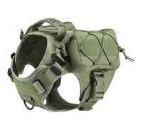 Heavy Duty Tactical Dog Harness,Nylon Vest With Handle And Pockets For Working And Training Dogs Easy To Put On And Take Off,Secure And Stable - Has A No-Pull Design