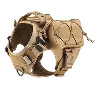 Heavy Duty Tactical Dog Harness,Nylon Vest With Handle And Pockets For Working And Training Dogs Easy To Put On And Take Off,Secure And Stable - Has A No-Pull Design