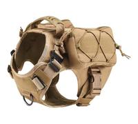 Heavy Duty Tactical Dog Harness,Nylon Vest With Handle And Pockets For Working And Training Dogs Easy To Put On And Take Off,Secure And Stable - Has A No-Pull Design