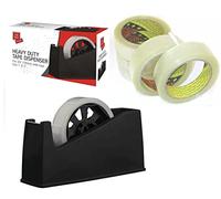 Heavy Duty Tape Dispenser Desktop Office Sellotape Sticky Cellotape Pack Holder with 4 Roll of Tapes