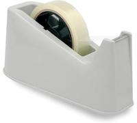 Heavy Duty Tape Dispenser White with 1 Clear Cello Tape & Extra Spindle - Weighted Non-Slip Base, Sharp Cutting Blade, One-Hand Use for Home, Office & School