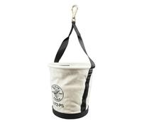 Heavy-Duty Tapered-Wall Bucket with 15 Inside Pockets, No. 4 Canvas Klein Tools 5172PS