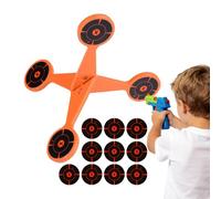 Heavy-Duty Targeting Spinner, High Caliber Training Toy with Paper Target Holder, 3.74-inch Compact Steel Feature, Sturdy Practice Target for Professionals, Practical Outdoor Training Tool