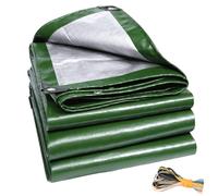 Heavy Duty Tarp, All Weather 100% Waterproof Tarps for Outdoors, Multipurpose Tarpaulin for Covering Henhouse Porch Canopy Plant Camping(Green,9.9x11.9m/32.5x39.0ft)