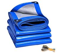 Heavy Duty Tarp, All Weather 100% Waterproof Tarps for Outdoors, Multipurpose Tarpaulin for Covering Henhouse Porch Canopy Plant Camping(Silver,9.9x14.9m/32.5x48.9ft)