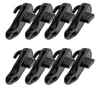 Heavy Duty Tarp Clips, 8/16 Pack Waterproof PP Clamps with Bungee Cords for Garden Pool Cover RV Awning Canvas Tie Down