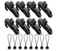 Heavy Duty Tarp Clips, for Pool Cover, Roller & Solar Blanket, Weather Resistant PP Tie Down Clamps with Bungee Cords, for Garden, RV Awning, Tent, Canvas(without Cords)