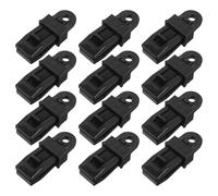 Heavy Duty Tarp Clips, Lock Grip Tent Awning Clamps for Camping | Hard Plastic PP Construction, Adjustable Tension, Push-Button Release, Secures Fabric without Grommets, Black 8.5x3x2.5cm
