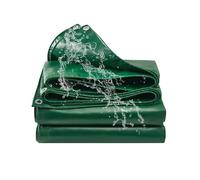 Heavy Duty Tarpaulin 190 x 800 cm Thicken Tarpaulin Waterproof Heavy Duty with Aluminum Eyelets Fabric Tarp Sheet with Rope Waterproof Cover for Multipurpose Outdoor Use, Green