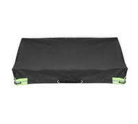 Heavy Duty Tarpaulin Cover for Camping Trailer | 208x114x13cm Waterproof Windproof UV Resistant Shelter | Oxford Cloth and PVC Outdoor Protection Tarp in Black(Black)